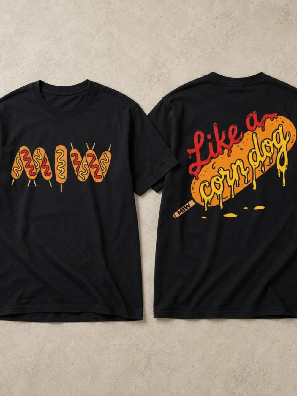 Motionless in White Like a Corndog Double-Sided Black T-Shirt